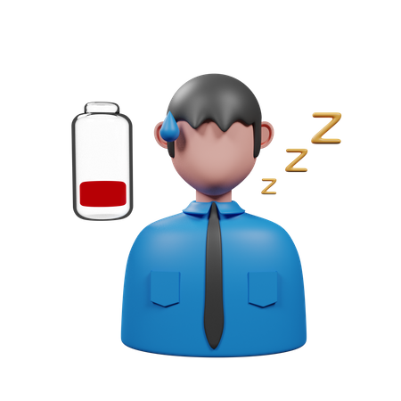 Tired Businessman  3D Icon