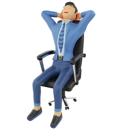 Tired businessman  3D Illustration