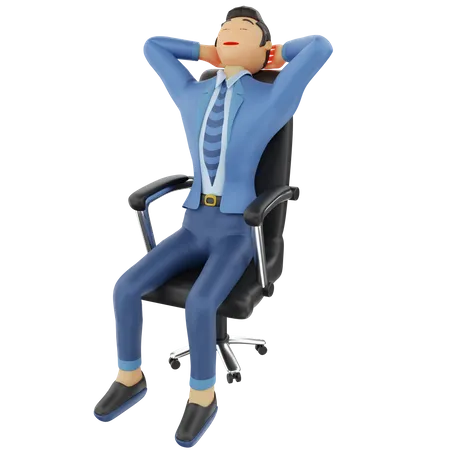 Tired businessman  3D Illustration