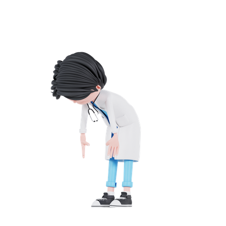 Tired doctor  3D Illustration