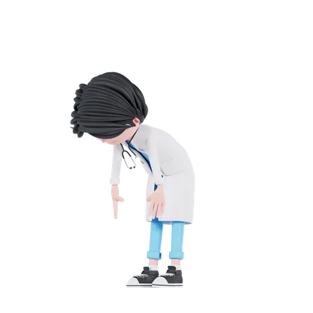 Tired doctor  3D Illustration