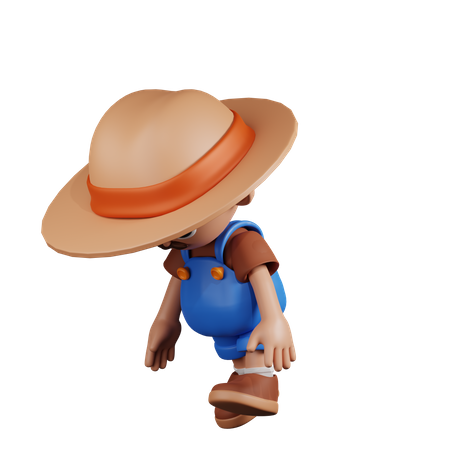 Tired  Farmer  3D Illustration