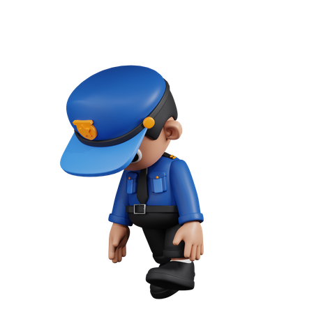 Tired  Policeman  3D Icon