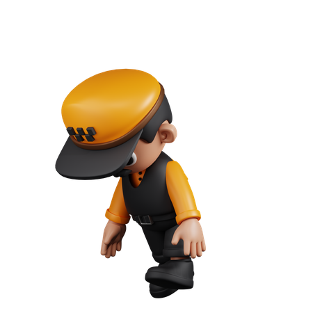 Tired Taxi Driver  3D Icon