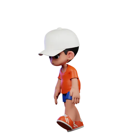 Tired Walk  3D Illustration