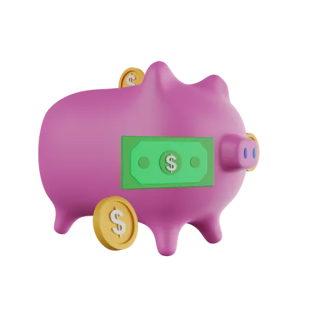 Tirelire  3D Icon