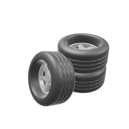 타이어  3D Icon