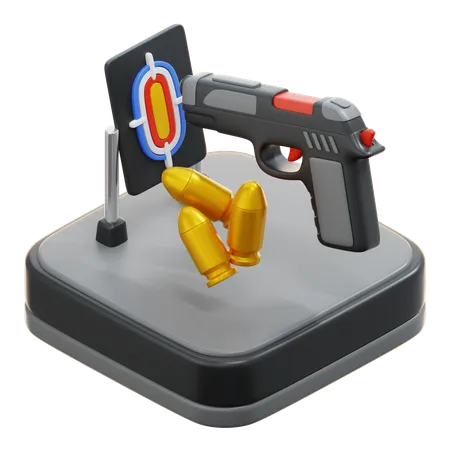 Tiroteio  3D Icon