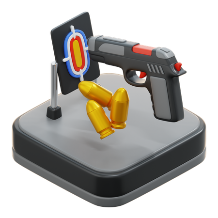 Tiroteo  3D Icon