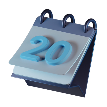 Schreibtischkalender  3D Icon