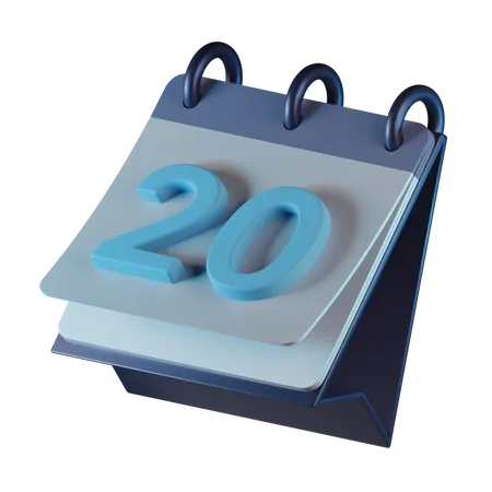 Schreibtischkalender  3D Icon