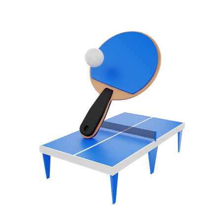 Tischtennis  3D Illustration