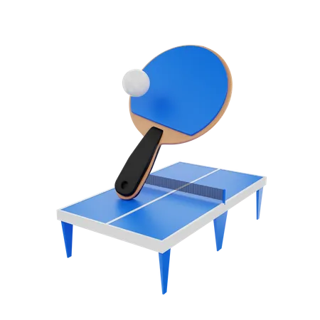 Tischtennis  3D Illustration