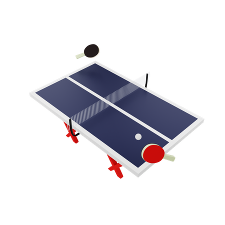 Tischtennis  3D Illustration