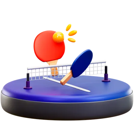 Tischtennis  3D Illustration