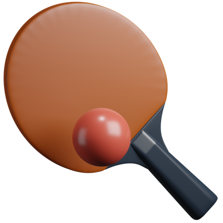 Tischtennisball + Schläger  3D Icon