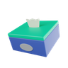 tissue box 3d logo