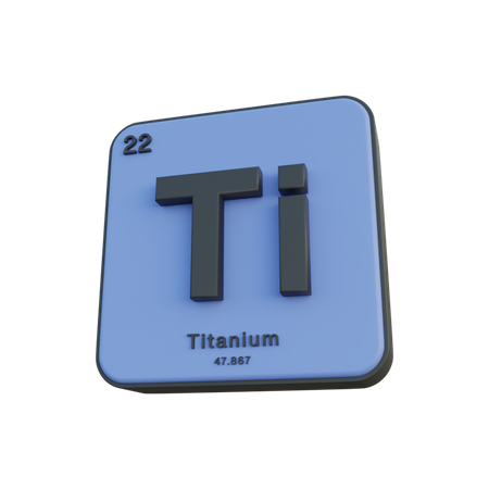 Titanium  3D Illustration