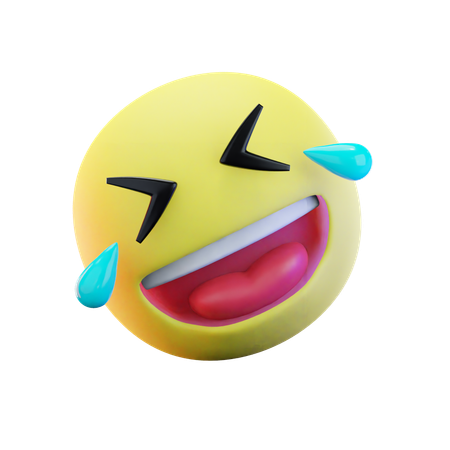 Titled Laughter Emoji  3D Icon