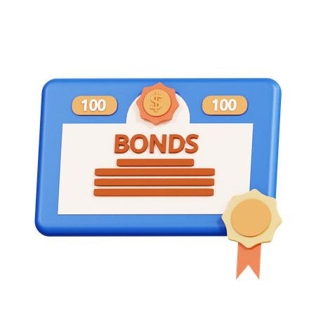 Títulos financeiros  3D Icon