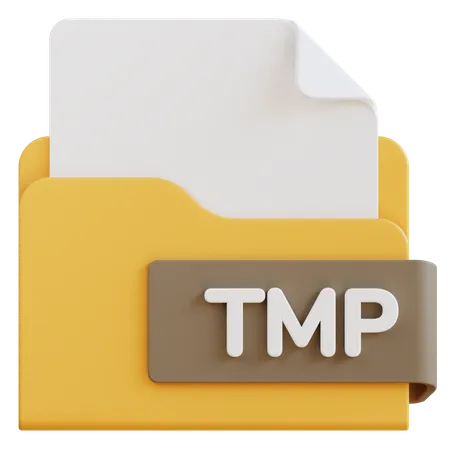 3 D Tmp File Extension Folder 3D Icon