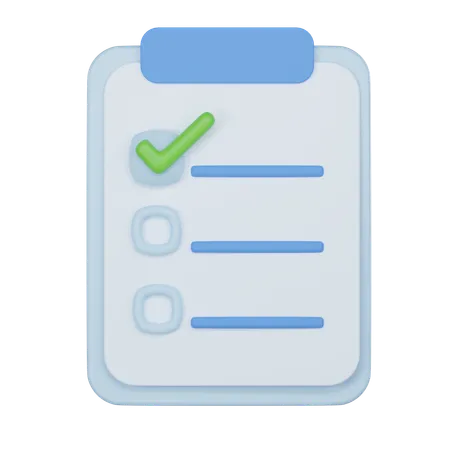 Check Mark 3 D Icon Approvement Concept And Document File 3D Icon
