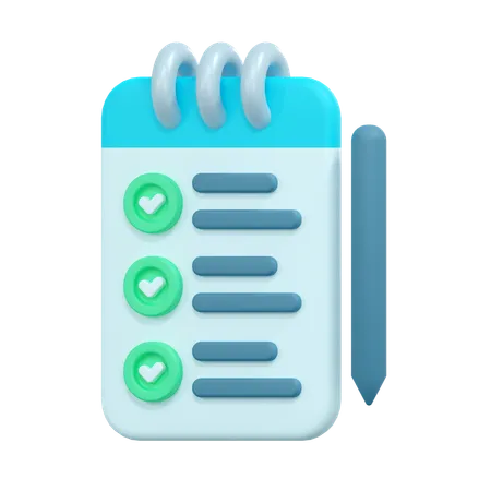 To Do List Illustration 3D Icon