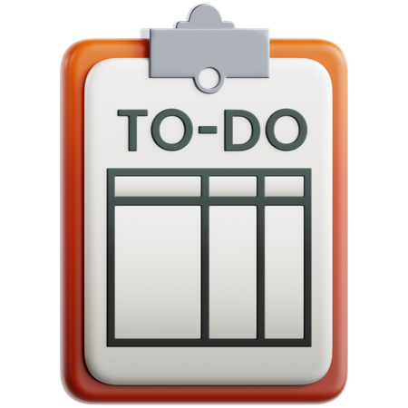 To Do List  3D Icon