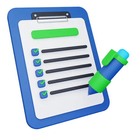 To Do List  3D Icon