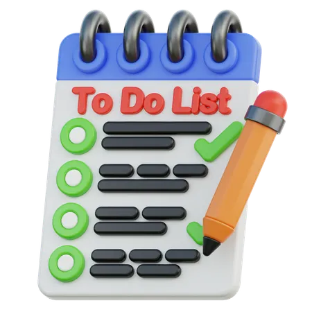 To Do List  3D Icon