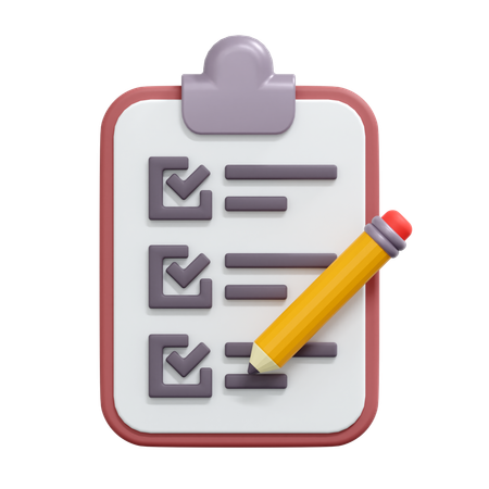 To Do List  3D Icon