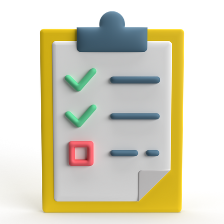 To Do List  3D Icon