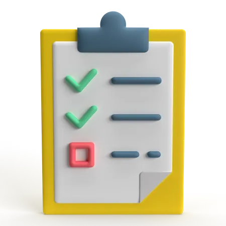 To Do List  3D Icon