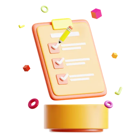 To Do List  3D Icon