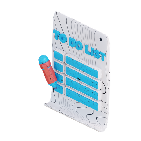 To Do List  3D Icon