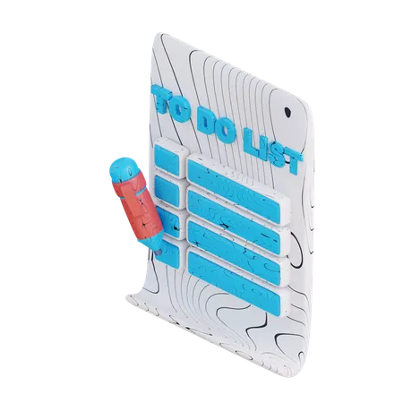 To Do List  3D Icon