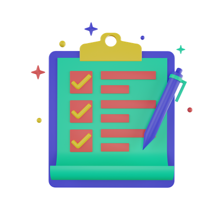 To Do List  3D Icon