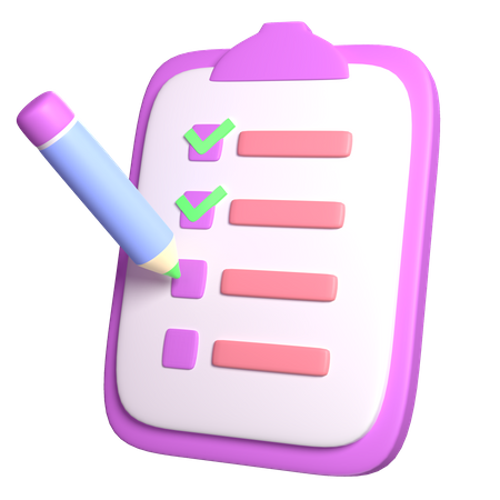 To Do List  3D Icon