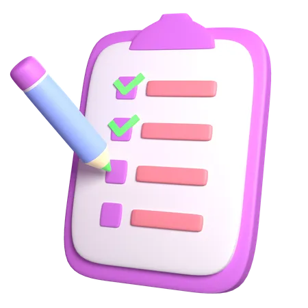 To Do List  3D Icon