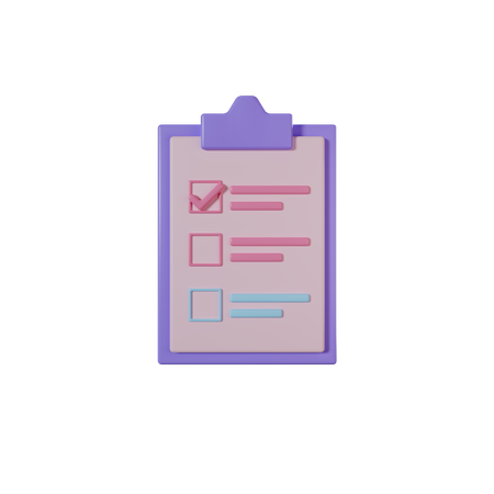 To Do List  3D Icon