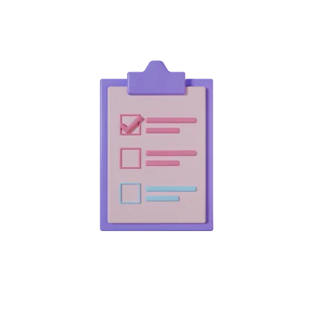 To Do List  3D Icon