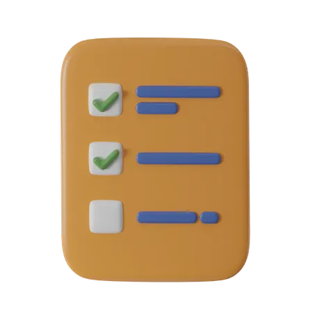 To Do List  3D Icon