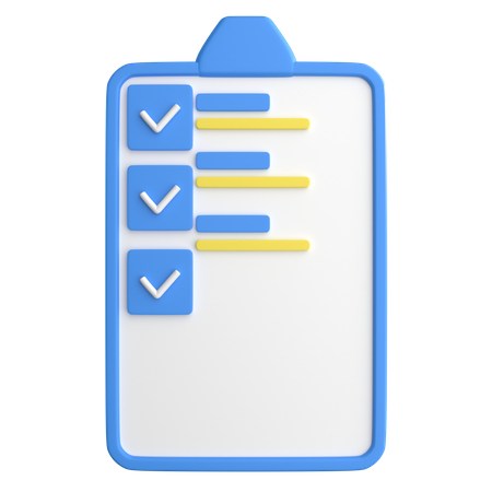 To Do List  3D Icon