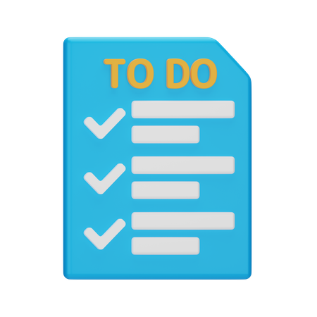 To Do List  3D Icon