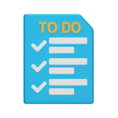 To Do List  3D Icon