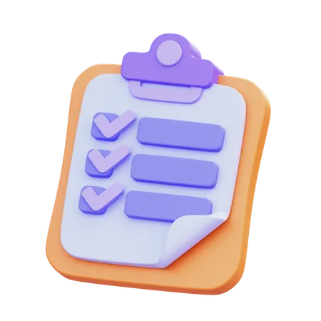 To Do List  3D Icon