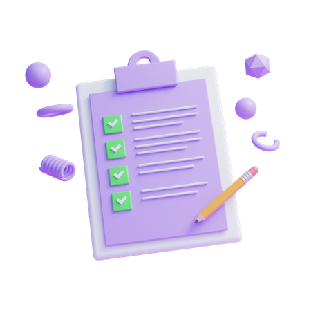 To Do List  3D Icon