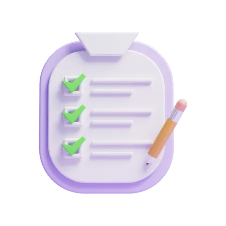 To Do List  3D Icon