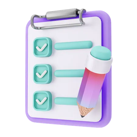 To Do List  3D Icon