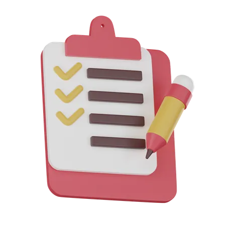 To Do List  3D Icon